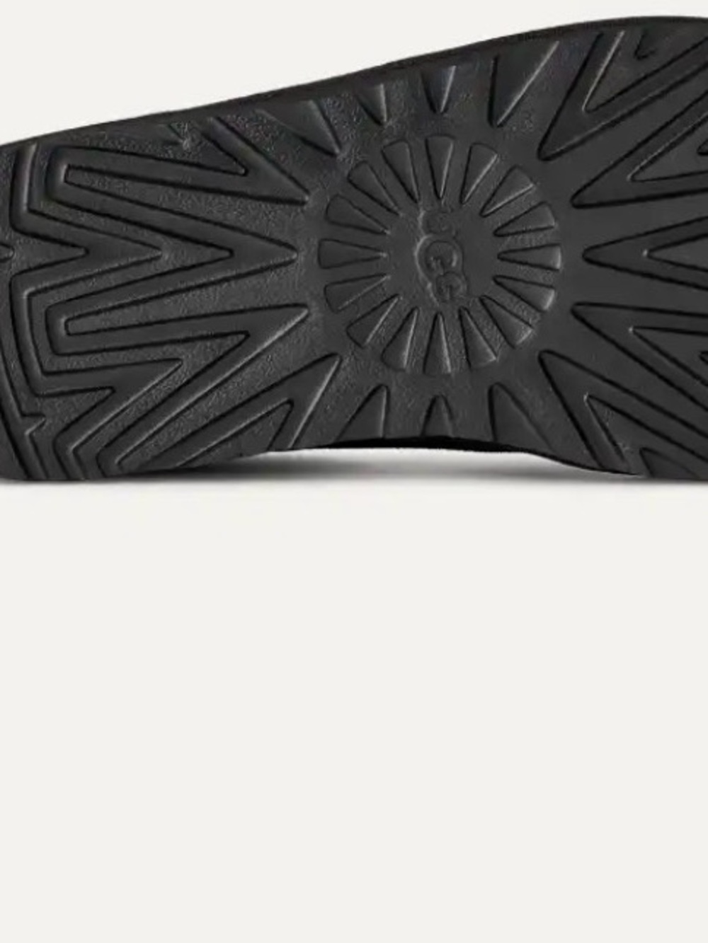 UGG Black Slip-On Suede Mule with Contrast Stitching - Picture 5 of 5